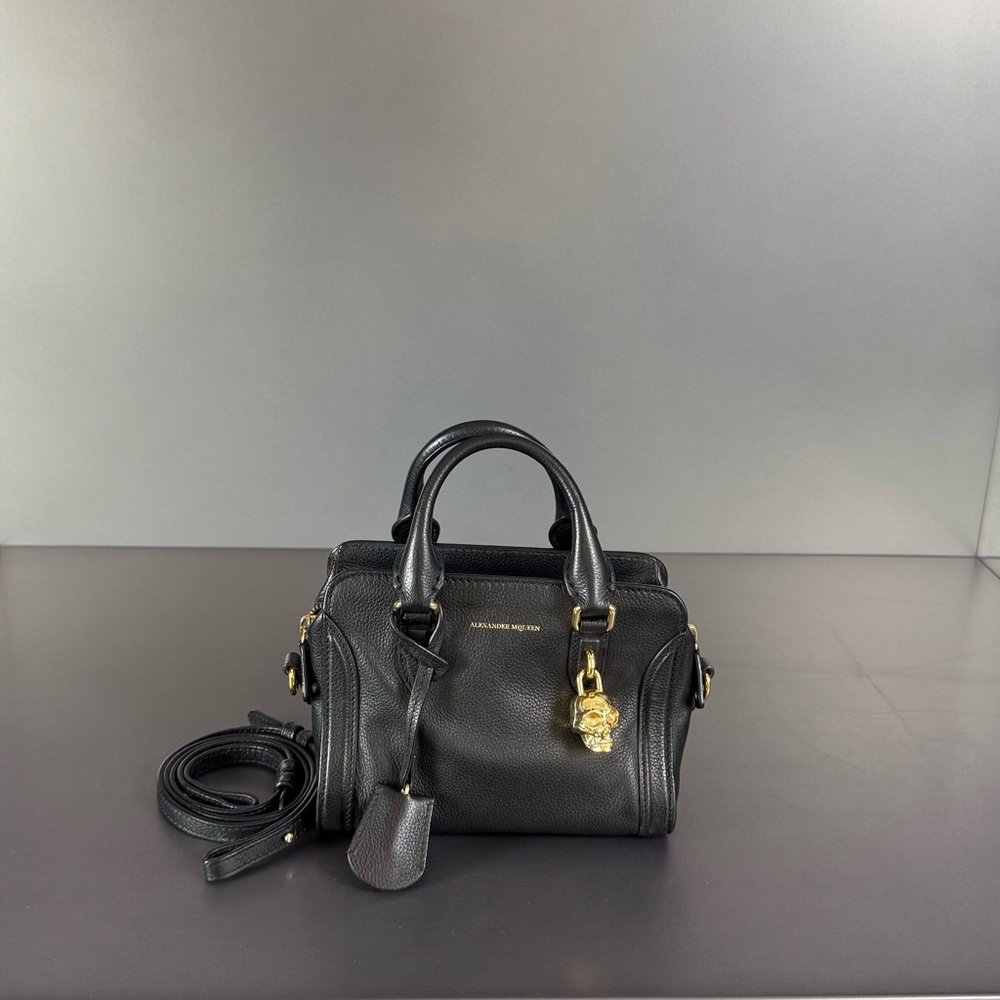 Alexander McQueen Mini Padlock Leather Shoulder Bag